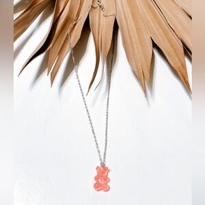 Pink gummy bear necklace F29